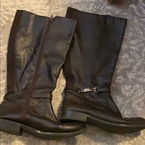 Dark brown riding boots